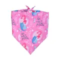 Cute pink mermaid print dog bandana scarf featuring Life is better with friends pattern - L64*45*45 / Pink Mermaid Ocean