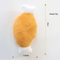 Gioco sonoro in peluche a forma di coscia di pollo per cani, altezza 20 cm circa - Coscia di Pollo a Due Teste