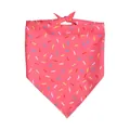 Soft pink pet bandana bib with a vibrant colorful sprinkle pattern for cats and dogs - L64*45*45 / Pink Color Sprinkles