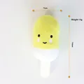Giocattolo di peluche per cani a forma di ghiacciolo giallo con sorriso, 14x7 cm - Ghiacciolo