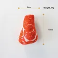 Giocattolo da masticare in peluche a forma di bistecca per cani, resistente da 19 cm - Pancetta Simulata