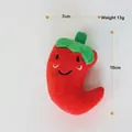 Gioco sonoro in peluche a forma di peperoncino rosso per cani piccoli, 10 cm - Peperoncino