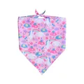 Cute pink pet bandana featuring unicorn and rainbow patterns for small dogs and cats - L64*45*45 / Dream Unicorn