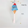 Giocattolo interattivo per cani in peluche a forma di gelato con corda e misure - Gelato Blu