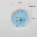 Giocattolo sonoro a forma di ciambella blu in peluche per cani, diametro 11cm e peso 17g - Ciambella Blu