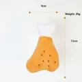 Giocattolo cigolante a coscia di pollo in peluche per cani con misure di taglia - Coscia Di Pollo Con Frange Singola