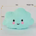 Peluche turchese a forma di nuvola per animali domestici con sorriso, 13x8 cm. - Nuvola Verde