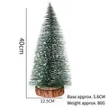 Mini artificial snow-covered pine Christmas tree with wooden base, 40cm height variant - 40cm Christmas Tree
