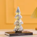 Mini besneeuwde kerstboom met warme LED-verlichting voor sfeervolle tafeldecoratie - Pagode Geflokte Stijl (Geen Licht) / 25cm