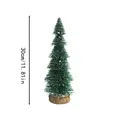 30 cm kleiner verschneiter Weihnachtsbaum mit Holzsockel für die festliche Wohndekoration - Pagode Beschneiter Stil / 30cm