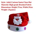 Gorro de Papá Noel de tela cepillada suave para adultos, diseño de dibujos - Talla Adulto / Papá Noel