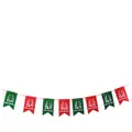Christmas non-woven bunting with hollow tree design, 3m adjustable length decoration - Hollow Tree 8-Panel Banner