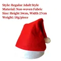 Classic red non-woven Santa hat for adults, 34cm height and 27cm width dimensions - One Size / Standard Red (Adult)