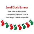 Christmas stocking bunting banner with 8 flags 3m length for holiday decoration - Non-woven Stocking Banner / 8 Panels (3m Length)