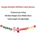 Merry Christmas bunting banner with reindeer and Santa, 3m adjustable length decoration - Santa Letter Banner