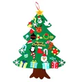 DIY felt Christmas tree set for kids with 32 detachable ornaments and Merry Christmas sign - Style B / Without Lights