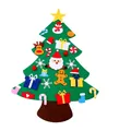 Kids handmade educational DIY felt cloth Christmas tree decoration kit, Style E design - Style E / Without Lights