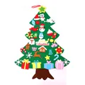 DIY felt Christmas tree set for kids with colorful ornaments - Style A / Without Lights