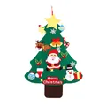 DIY felt Christmas tree for kids with various ornaments and Merry Christmas text - Style S / Without Lights