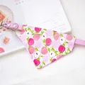 Cute pink pet bandana collar with peach pattern for small dogs and cats - Size XS (15-21cm) / Peach