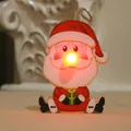 Charming wooden LED Santa Claus hanging ornament for Christmas tree decorations - Santa Claus