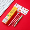 Festive Christmas stationery set featuring cute pens and stickers in a surprise blind box - Yellow Blind Box / Five-Piece Set / Yellow