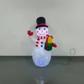 Bonhomme de neige de Noël gonflable avec lumières LED colorées pour décor de jardin - Bonhomme de neige coloré (1.5m) / Prise AU