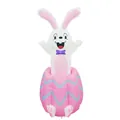 Large inflatable Easter bunny rising from pink chevron egg for holiday outdoor yard decor - Lifting Bunny (1.2m-1.5m) / AU Plug