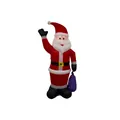 Père Noël gonflable avec sac violet pour la décoration de jardin et de fête de Noël - Père Noël avec sac violet (2m) / Prise AU
