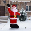 Père Noël gonflable géant saluant pour la décoration de jardin et pelouse extérieure - Père Noël Saluant (2.4m) / Prise AU