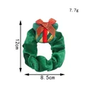 Afmetingen en gewicht van de groene kerst scrunchie van fluweel met strik - Groene Cadeaubox Scrunchie