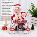 Papá Noel eléctrico con batería, luces LED y música para regalo de Navidad - Estilo Batería de Escenario
