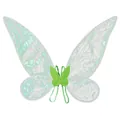 Iridescent butterfly fairy wings for children's party costume with green straps - Elf Wings Single Item / Single Wings / Green