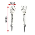 Realistische Halloween Skelettarm Gartenstecker 46cm hoch für die Gartendekoration - Paar Linke Und Rechte Arme / Painted