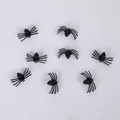 Pack of eight mini black plastic spiders for Halloween DIY craft and party decoration - Small Spider / 3x1.5cm / Black