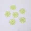Bright green plastic mini spider web decorations for Halloween DIY crafts and parties - Spider Web / 5.5x5.5cm / Fluorescent Green