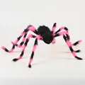 Gran araña de peluche rosa y negra para decoración de Halloween y fiestas temáticas - 30cm / Rosa