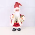 Close-up of standing electric Santa Claus figurine doll for Christmas window decor - Rotating Foot Ball Palace Lantern