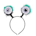 Serre-tête à ressort avec yeux effrayants pour fêtes d'Halloween et déguisements. - Vert et Violet