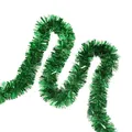 Sparkling green metallic Christmas tinsel garland for festive holiday party decorations - Stone Texture Tinsel / 2m / Green