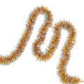 Gold and silver Christmas tinsel garland for festive tree and party holiday decorations. - Colorful Tinsel / 2m / Gold