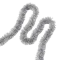 Sparkling silver Christmas tinsel garland for festive holiday party tree decoration - Colorful Tinsel / 2m / Silver