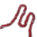 Festive red and silver Christmas tinsel garland for holiday decoration at home - Colorful Tinsel / 2m / Red