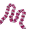 Two-tone pink and silver Christmas tinsel garland for festive holiday party decoration - Dreamy Tinsel / 2m / Purple