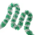 Green and silver sparkling Christmas tinsel garland decoration for festive layout - Dreamy Tinsel / 2m / Green