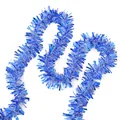 Festive blue and silver shimmering tinsel garland for Christmas holiday tree decorations - Classical Tinsel / 2m / Blue