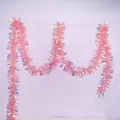 Pink iridescent tinsel garland for Christmas and party festive atmosphere decoration - Iridescent Tinsel / 2m / Light Pink
