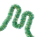 Shiny green Christmas tinsel garland with iridescent sequins for festive decoration - Iridescent Tinsel / 2m / Light Green