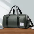 Große Reisetasche mit Karomuster in dunkelgrüner Webstruktur für Geschäftsreisen - Gewebt Grün