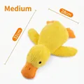Medium sized yellow plush duck squeaky toy for dogs, 32cm size for boredom relief - Companion Duck / Medium (32x28cm) / Yellow